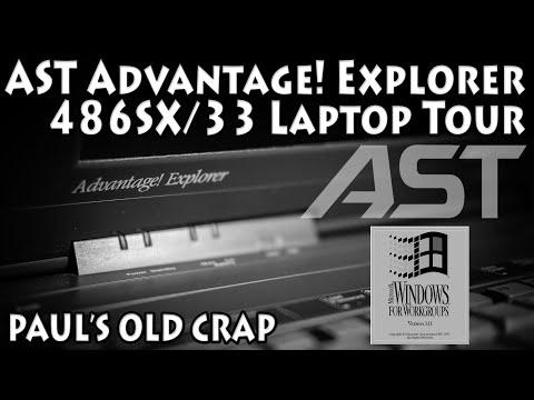 AST Advantage! Explorer 486SX/33 Laptop Tour/Repair - Paul's Old Crap