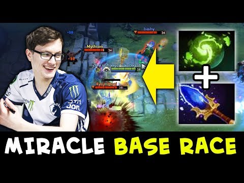 Miracle Magnus Refresher + Aghanim — epic BASE RACE