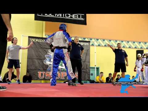 Ross Levine vs Justin Ortiz - Mens Team Sparring - US Open 2014