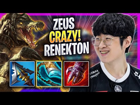 ZEUS CRAZY GAME WITH RENEKTON! - T1 Zeus Plays Renekton TOP vs Akshan! | Season 2023