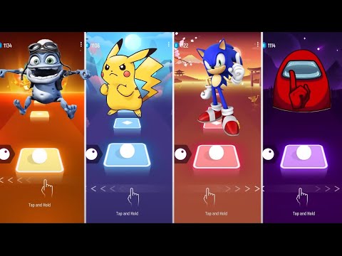 Crazy Frog Vs Pikachu Vs Sonic Vs Among Us — Tiles Hop EDM Rush
