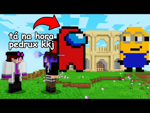 FIZ O COLISEU MINIONS VS AMONG US - Minecraft Irmandade 2 Ep. 16