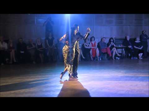 Roberto Zuccarino  and  Maria Ines Bogado  are  dancing  to  the  tango  "  Mensaje  "  by  Aníbal Troilo  at  England International Tango Festival  in  2019
