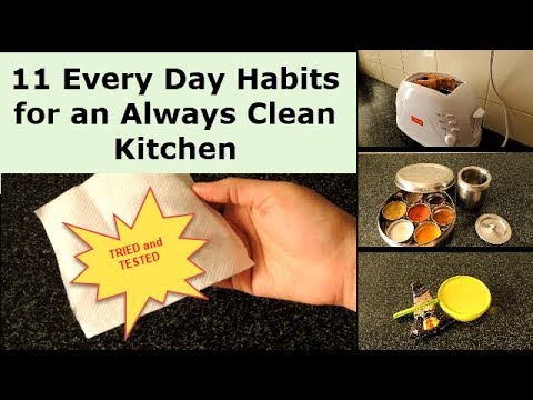 11 Habits for a Clean Kitchen || Kitchen Tips and Tricks || Kitchen Organization and Cleaning Video
