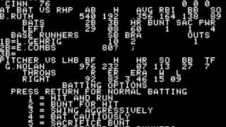 Pure Stat Baseball for the Apple II