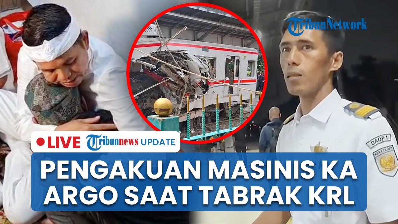 LIVE: Pengakuan Masinis KA Argo Bromo usai Tabrak KRL di Bekasi, KDM Soroti Perlintasan Kereta Api