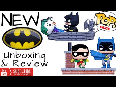 NEW Batman Vs. Joker and Batman and Robin Rooftop POP! Moments - Unboxing & Review