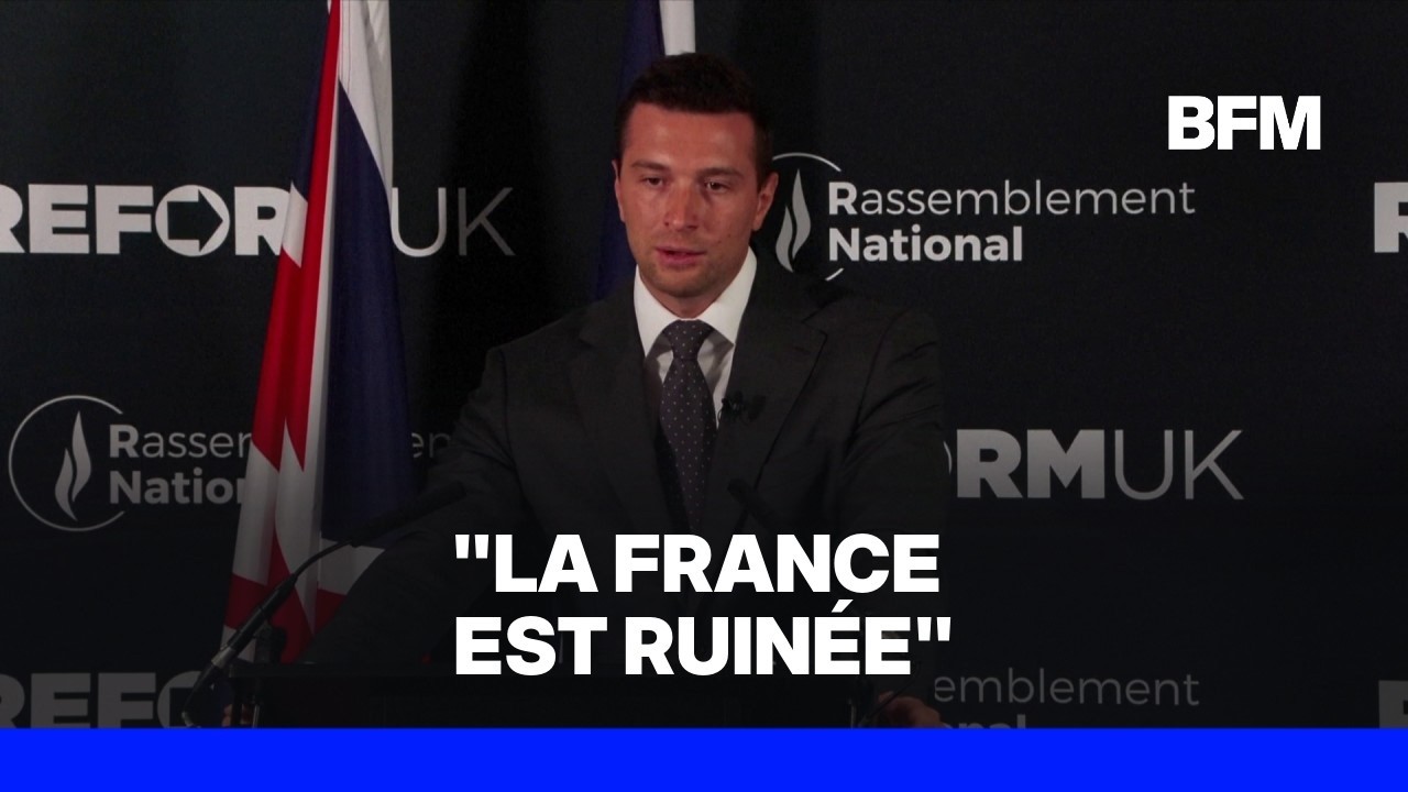 Jordan Bardella aux côtés de Nigel Farage: le président du RN affirme que "la France est ruinée"