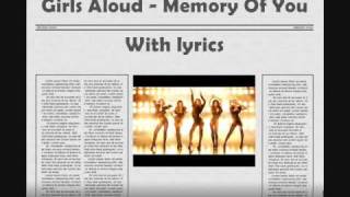 Girls Aloud - Memory Of You (with lyrics)