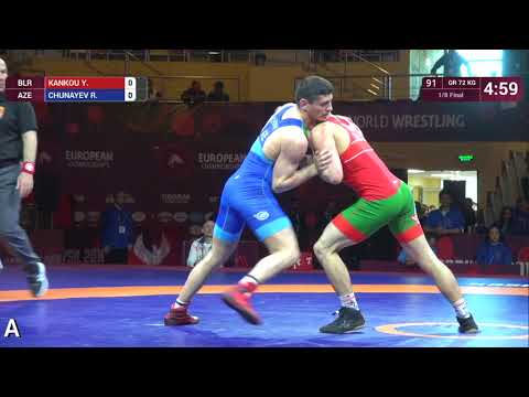 1/8 GR - 72 kg: Y. KANKOU (BLR) v. R. CHUNAYEV (AZE)