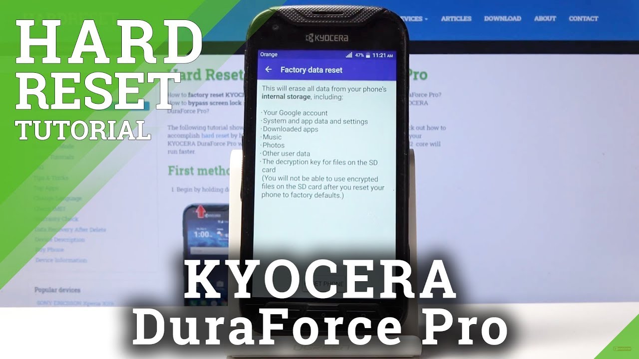 How to Factory Reset Kyocera DuraForce Pro - Wipe Data Tutorial