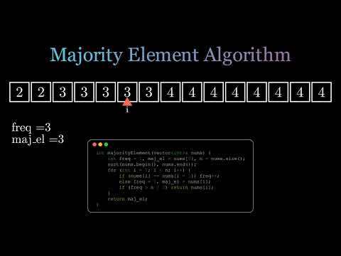 Leetcode 169 Majority Element Step By Step Algorithm Visualizationdsaproblems Algorithms