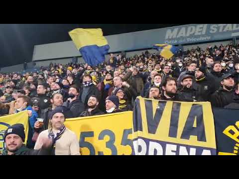 ultras modena in trasferta a Reggio emilia nel derby con la reggiana