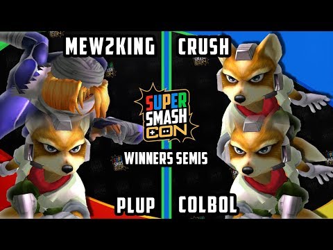 Smash Con 2017 SSBM - Mew2King & Plup vs. Colbol & Crush - Smash Melee Doubles WS