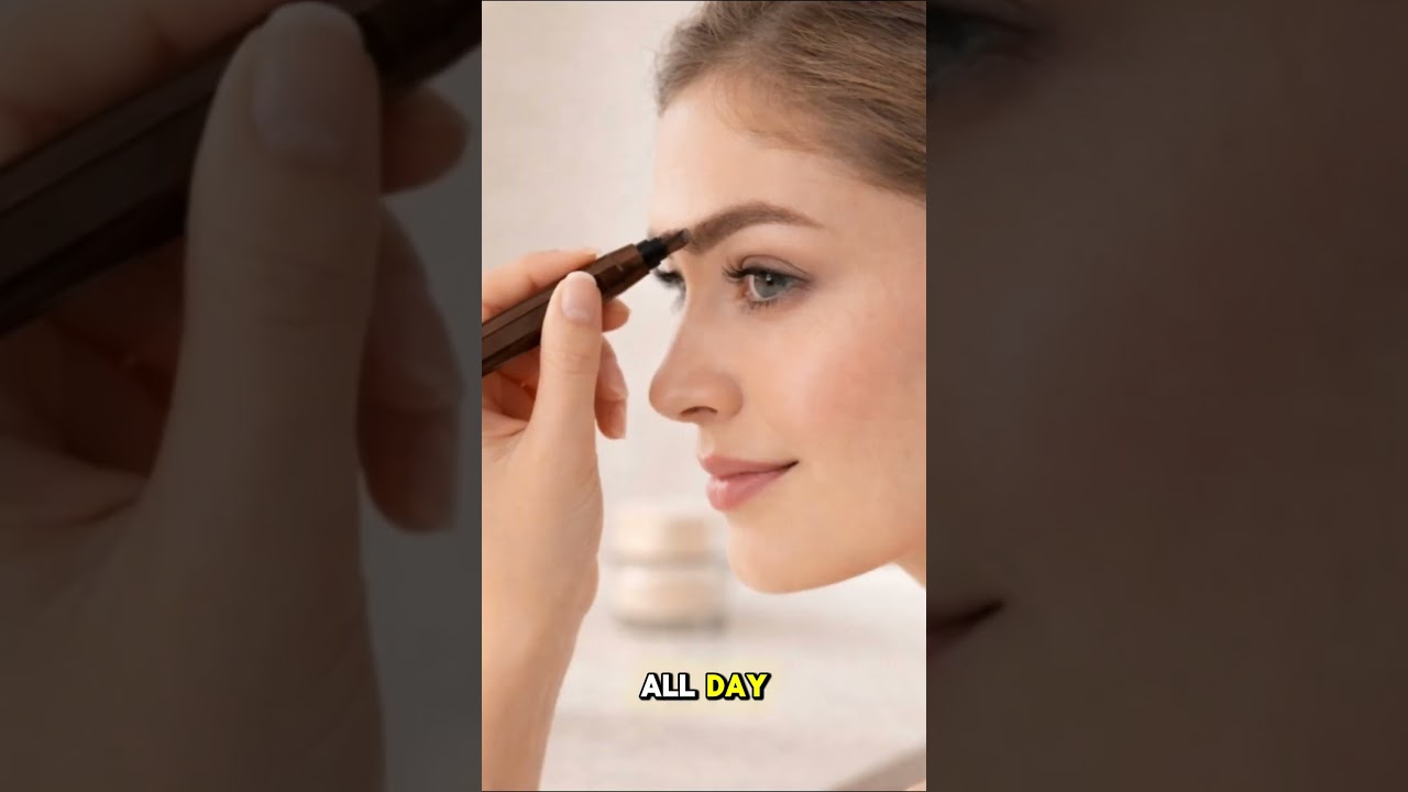 Waterproof Eyebrow Pencil – 4 Tip Microblade Brow Pen for Natural Long-Lasting Makeup, Smudge-Proof