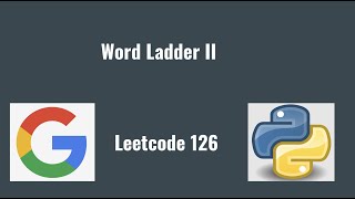 YouTube video 'Leetcode 126: Word Ladder II'