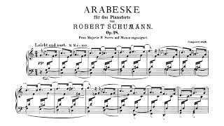 Schumann - Arabeske in C Major, Op. 18 (Audio+Sheet) [Kempff]