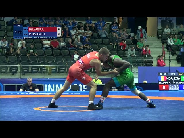 146 | 477 | Juniors GR 55kg | Qualif. | DELEANU Artiom (MDA) | HAZOAZI Tuorki Ali M (KSA)