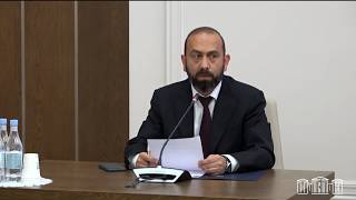 ՀՀ ԱԳ նախարարի ելույթը ԱԺ մշտական հանձնաժողովների համատեղ նիստում