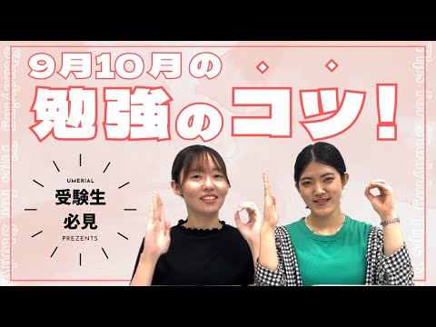 総合政策学科 【9/10月の勉強のコツ】津田塾生は受験期の9月/10月は何してた？〜