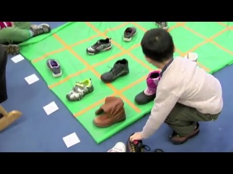 Graphing Shoes on a Grid with Pre-k ELLs (Early Math Collaborative at Erikson)
