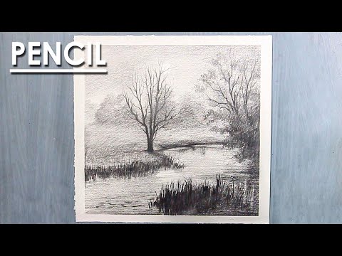 Pencil Drawing How to Draw A Misty Landscape