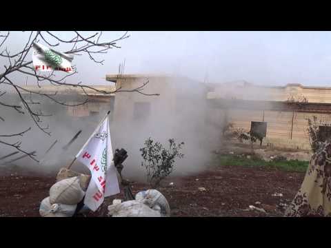 استهداف مقرات النظام في قرية الكم بصواريخ محلي الصنع في ريف حمص الشمالي