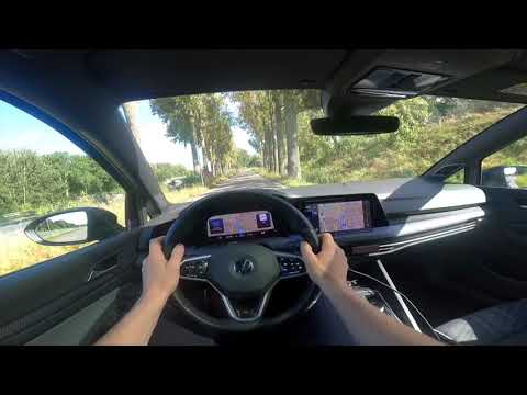 Volkswagen NEW Golf R-line 2021 | 4K POV Test Drive | 110kw  | 150hp |  7-DSG  | Detail inside