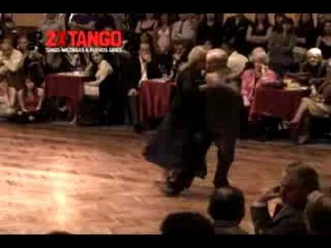  Lidia Casella  and  Ruben Diez  are  dancing  to  the  tango  "  Maragata  "
