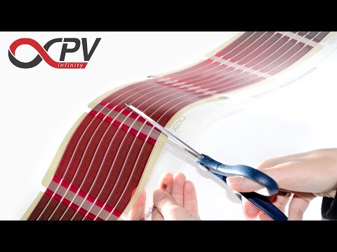 infinityPV foil - printed organic solar cells - cutting & electrical contacting DIY
