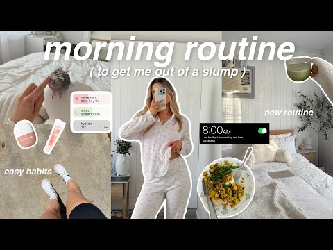 8AM MORNING ROUTINE for getting out of a slump & back to my best self 🍊 + simple habits to help you