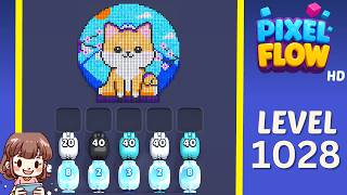 Pixel Flow Level 1028 Solution Walkthrough