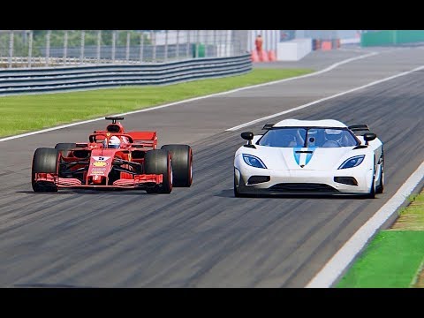 Ferrari F1 2018 vs Koenigsegg One:1 - Monza