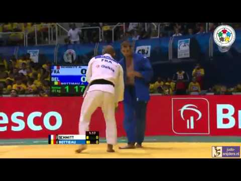 Judo 2013 World Championship Rio de Janeiro: Schmitt (FRA) - Bottieau (BEL) [-81kg] rep