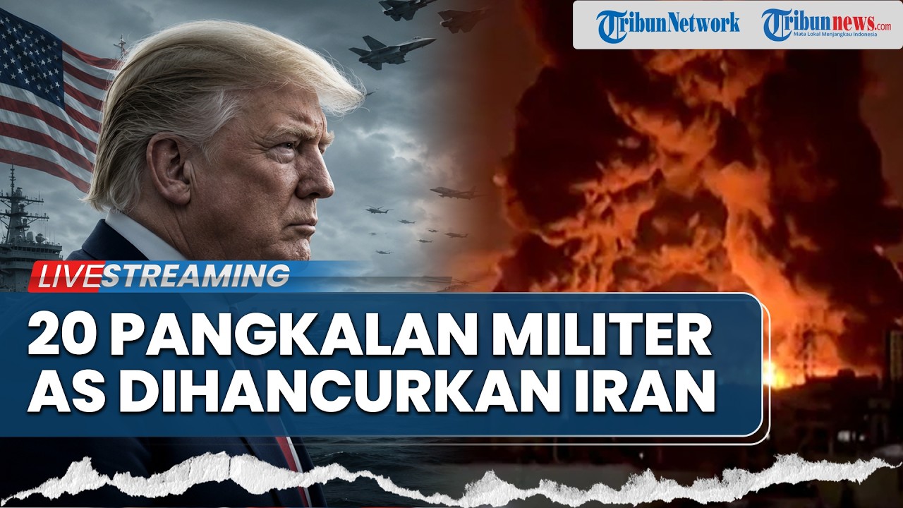 Iran Lancarkan Serangan Besar-besaran, 20 Pangkalan Militer Hancur Dihujani Drone dan Rudal