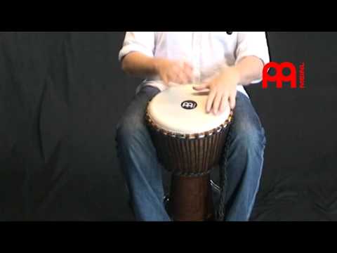 Meinl Percussion ADJ3-M+BAG African Style Rope Tuned 10" Wood Djembe with Bag, Brown/Black (VIDEO) image 7