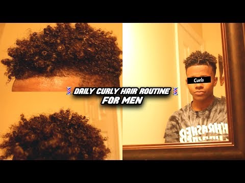 DAILY MEN CURLY HAIR ROUTINE! [WORKS IN 5 MINUTES]