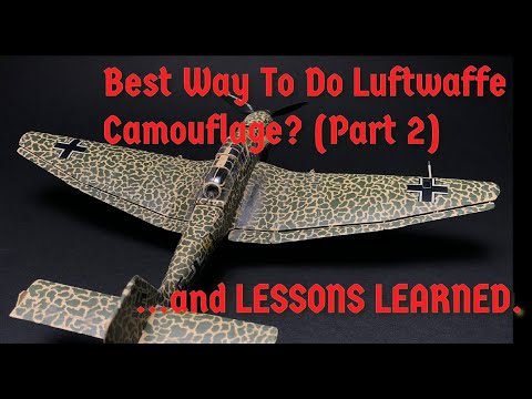 How to paint realistic Luftwaffe squiggle camouflage with no airbrush! Part 2 #paintmarker #tamiya
