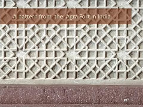 #21 Agra Fort -  Mughal India - How to draw Islamic Geometry - زخارف اسلامية هندسية