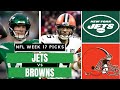 JETS vs. BROWNS | NFL EXPERT Picks for TNF Week 17 | Beat the Closing Number