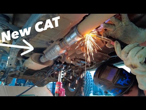 Welding In A Catalytic Converter On My 1997 Jeep Wrangler TJ - DIY Weld In Magnaflow Exhaust