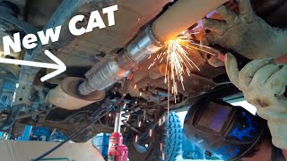 Welding In A Catalytic Converter On My 1997 Jeep Wrangler TJ - DIY Weld In Magnaflow Exhaust