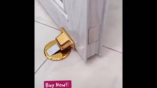 Magnetic Door Stopper Stainless Steel Holder Floor Mounted Door Stop Holder , Door Magnet Stopper