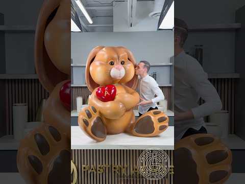 Giant Chocolate Bunny! ❤️ Who would you give this to for Valentine’s Day? #amauryguichon #chocolate