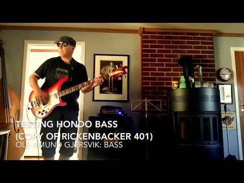 Testing Hondo 2 Bass - Copy of Rickenbacker 401 (Ole Amund Gjersvik)