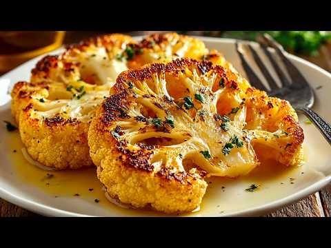 Cauliflower tastes better than meat!  Crispy roasted cauliflower. Simply delicious!