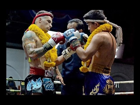 Kieren Fairtex Muay Thai Fight at Pattaya Boxing World Stadium in Thailand.