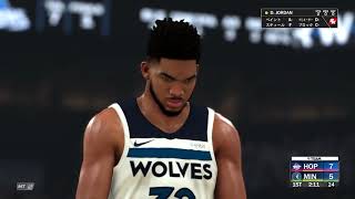 NBA2K20 マイチーム#5: 微妙に選手を強化して、ウルブズをドミネーション