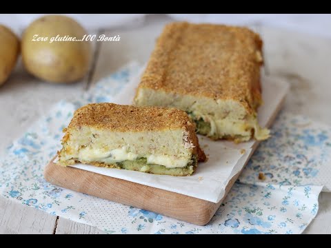 Sformato di patate e tonno ripieno di scamorza e pesto di pistacchio, un secondo semplice e gustoso.