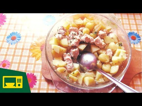 ✅ Картошка тушеная с курицей / в микроволновке Samsung